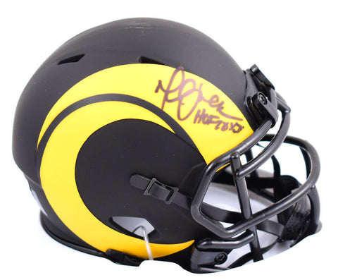 Marshall Faulk Autographed Rams Eclipse Speed Mini Helmet w/HOF-Beckett W Holo