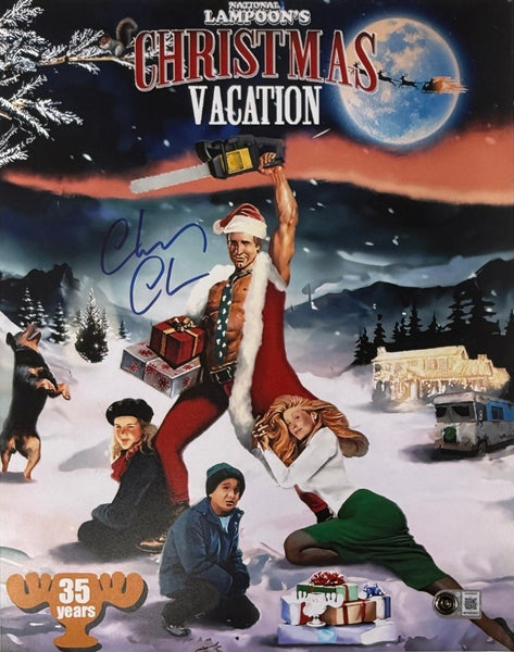 Chevy Chase Autographed/Signed Christmas Vacation 8x11 Photo Beckett WIT 58270