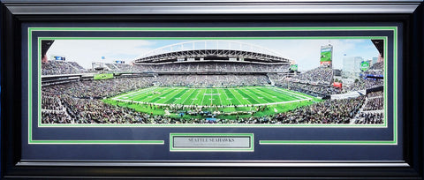 CENTURYLINK FIELD FRAMED UNSIGNED 12X36 PANORAMIC PHOTO SEATTLE SEAHAWKS 210993