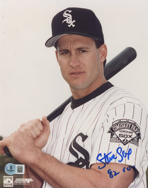 White Sox Steve Sax 82 roy Authentic Signed 8x10 Vertical Photo BAS #BV03226