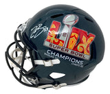 Zack Baun Signed Philadelphia Eagles FS Super Bowl 59 Speed Replica Helmet BAS