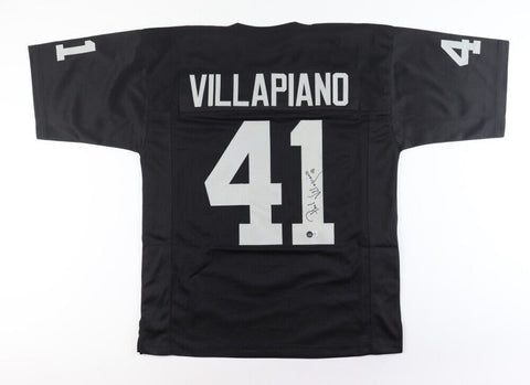 Phil Villapiano Signed Oakland Raiders Jersey (Beckett) 4xPro Bowl Linebacker