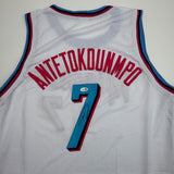 Autographed/Signed Giannis Antetokounmpo #7 Heat White Vice Jersey JSA COA
