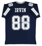Michael Irvin Authentic Signed Navy Blue Pro Style Jersey Autographed BAS Wit