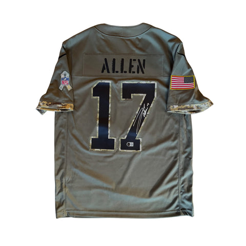 JOSH ALLEN SIGNED BUFFALO BILLS NIKE SALUTE TO SERVICE (STS) JERSEY BECKETT QR