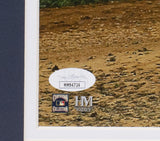 Mariano Rivera Signed Framed Yankees 16x20 Pitch Photo Last To Wear Insc JSA