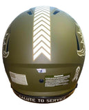 JAYLEN WADDLE Autographed STS Military Branch Visor Authentic Helmet FANATICS