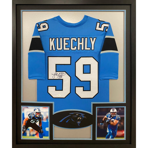 Luke Kuechly Autographed Signed Framed Carolina Panthers Jersey JSA