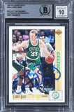 Celtics Larry Bird Signed 1991 Upper Deck #344 Card Auto 10! BAS Slabbed