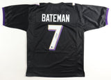 Rashod Bateman Signed Baltimore Ravens Black Jersey (Beckett) 2021 1st Round Pck