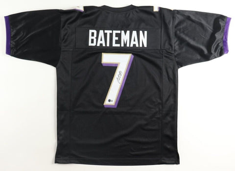 Rashod Bateman Signed Baltimore Ravens Black Jersey (Beckett) 2021 1st Round Pck