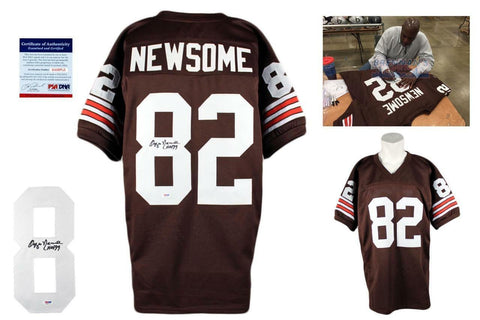 Ozzie Newsome SIGNED Jersey - PSA/DNA - Autographed w/ Photo