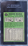 Yankees Roger Maris Authentic Signed 1967 Topps #45 Auto Card SGC Authentic