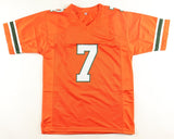 Xavier Restrepo Signed Miami Hurricanes Jersey (JSA COA) Tennessee Titans W.R.