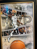 Giannis Antetokounmpo Autographed Basketball Display Breaking Through Frame JSA