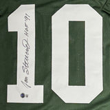 JAN STENERUD Signed Custom Replica Green Jersey AUTO w/ HOF 91 - BAS