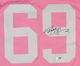 Jenna Jameson Signed Pink #69 Football Jersey (Beckett) XXX Adult Film Star