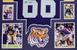 FRAMED LSU TIGERS WILL CAMPBELL AUTOGRAPHED SIGNED JERSEY JSA COA