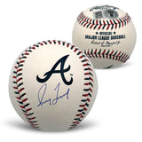 Greg Maddux Autographed Atlanta Braves Signed MLB Logo Baseball Beckett + Case