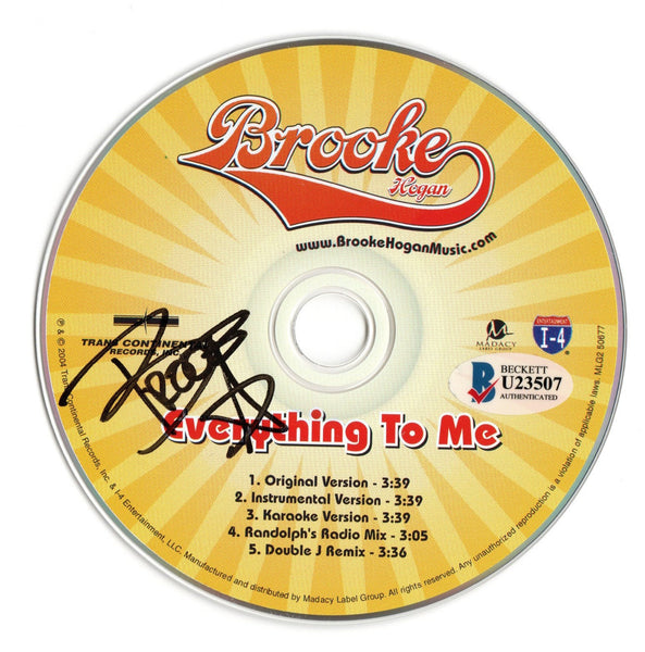 Brooke Hogan Signed Everything To Me CD Disc With Cover Beckett Authenticated