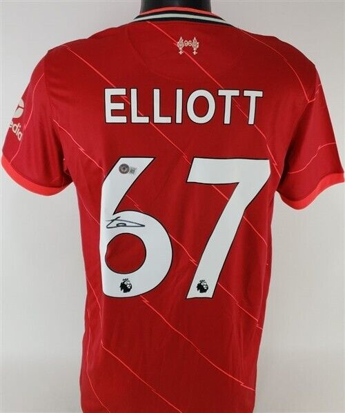 Harvey Elliott Signed Liverpool FC Nike Dri-Fit Soccer Jersey (Beckett)