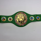 Autographed/Signed Tyson Fury WBC Green Boxing Replica Title Belt JSA COA