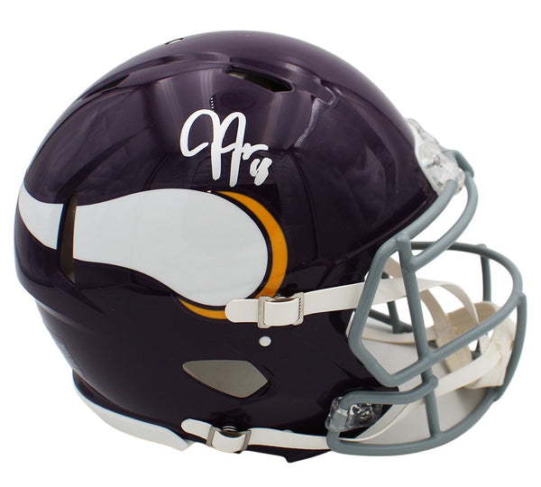 Justin Jefferson Signed Minnesota Vikings Speed Authentic Throwback NFL Helmet