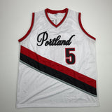 Autographed/Signed Jrue Holiday Portland White Basketball Jersey Beckett BAS COA