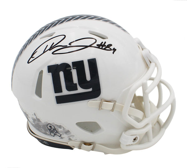 Theo Johnson Signed New York Giants Speed Salute to Service 3 NFL Mini Helmet