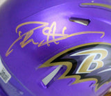 Deion Sanders Autographed Baltimore Ravens Flash Mini Helmet-Beckett W Hologram