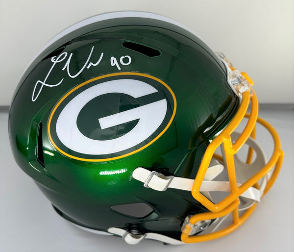 Packers LUKAS VAN NESS Signed Full Size FLASH Replica Speed Helmet AUTO - BAS