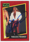 Michael "P.S." Hayes WWE Authentic Signed 1991 Impel WCW #126 Card BAS #BS86700