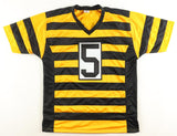 Terry Hanratty Signed Pittsburgh Steelers Bumble Bee Jersey "SB IX & X"(Beckett)