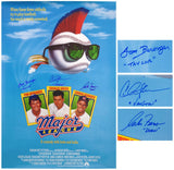 Charlie Sheen, Bernsen, Berenger Signed Major League 27x40 Poster w/Names SS COA