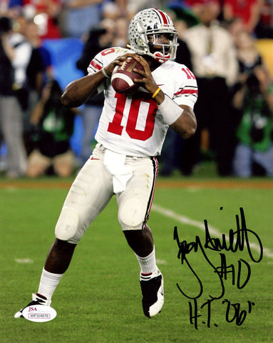Troy Smith Autographed Ohio State Buckeyes 8x10 Photo HT 06 JSA 42505