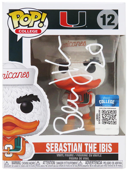 Bernie Kosar Signed Miami 'Sebastian' NCAA Mascot Funko Pop Doll #12 - (SS COA)