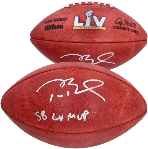 Tom Brady Buccaneers Super Bowl LV Champs Signed SB LV Pro Football w/ MVP Insc