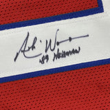Autographed/Signed ANDRE WARE 89 Heisman Houston Red Jersey JSA COA Auto
