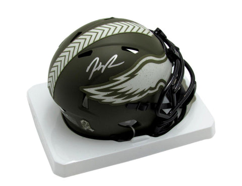 HAASON REDDICK Autographed Mini Salute to Service Helmet Eagles JSA 176711