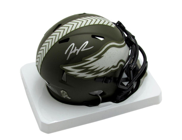 HAASON REDDICK Autographed Mini Salute to Service Helmet Eagles JSA 176711