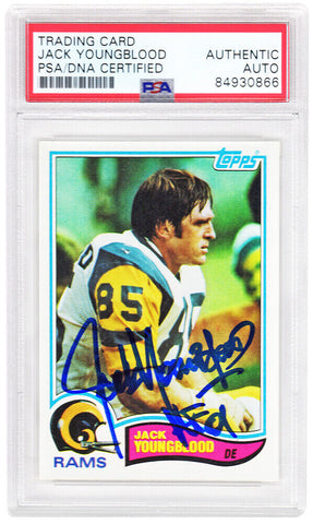 Jack Youngblood Signed 1982 Topps Football Card #388 w/HF'01 (PSA Encapsulated)