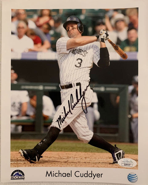 Michael Cuddyer Autographed Colorado Rockies 8x10 Photo JSA COA