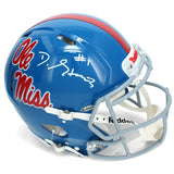 De'Zuan Stribling Autographed Ole Miss Rebels Powder Blue Helmet Beckett