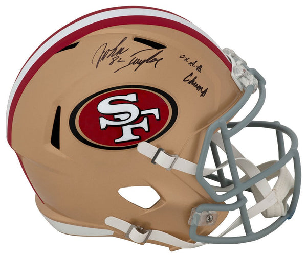 John Taylor Signed 49ers Riddell Full Size Replica Helmet w/3x Champs - (SS COA)