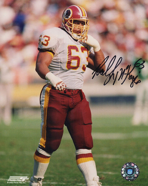 Raleigh McKenzie Signed Washington White Jersey 8x10 Photo - (SCHWARTZ COA)