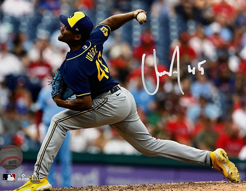Milwaukee Brewers Pitcher ABNER URIBE Signed 8x10 Photo #3 AUTO -