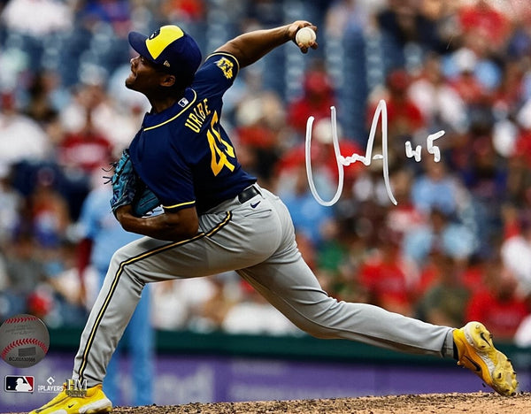 Milwaukee Brewers Pitcher ABNER URIBE Signed 8x10 Photo #3 AUTO -
