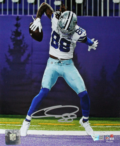 CeeDee Lamb Autographed Dallas Cowboys 8X10 Dance Photo-Fanatics *Silver