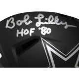 Bob Lilly Autographed Dallas Cowboys Eclipse Mini Helmet w/insc BAS 40057