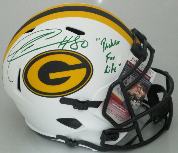 Packers DONALD DRIVER Signed Full Size LUNAR Replica Speed Helmet AUTO w/ Script
